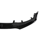 Detailed shot of the UV-resistant high-gloss clear coat on the SuperAutoUSA 8 Series front lip