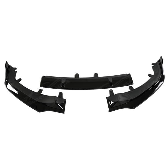 Professional studio photography highlighting the reflective quality of the SuperAutoUSA front lip