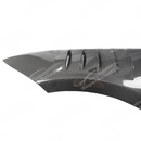 Detailed SuperAutoUSA carbon fiber weave on the front side vented fender