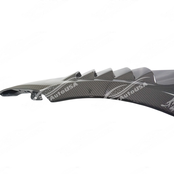 SuperAutoUSA real carbon fiber front side vented fender panel on a white BMW E93 M3