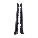 Close-up view of the factory-spec mounting tabs, clip channels, and fastener alignment points