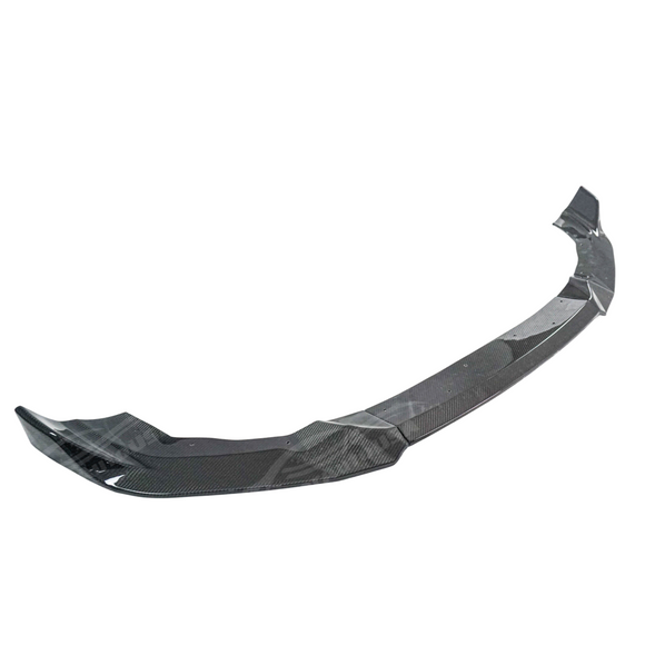 Close-up of the carbon fiber upper grille mesh from the CS Style front bumper kit