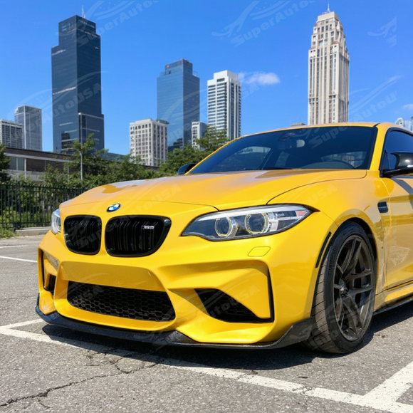 CS Style carbon fiber body kit on a white BMW F87 M2