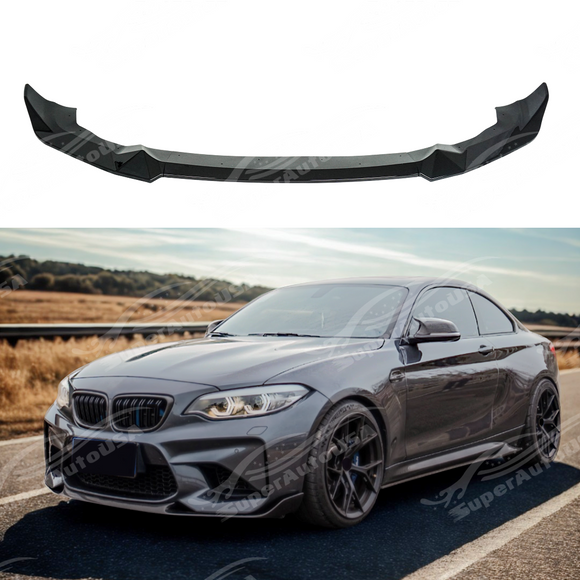 Front bumper lower lip spoiler kit on a 2016 BMW F87 M2