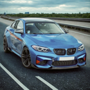 Gloss black front lip spoiler kit for BMW F87 M2 2016-2021