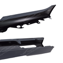 View demonstrating full accessibility to factory underbody jack pads with the side skirt blades installed