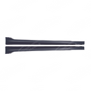 Standalone view of the uninstalled driver and passenger side MP style side skirt extensions