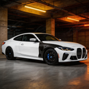 Precision SuperAutoUSA fitment showing the flush, gap-free edge along the BMW G22 fender