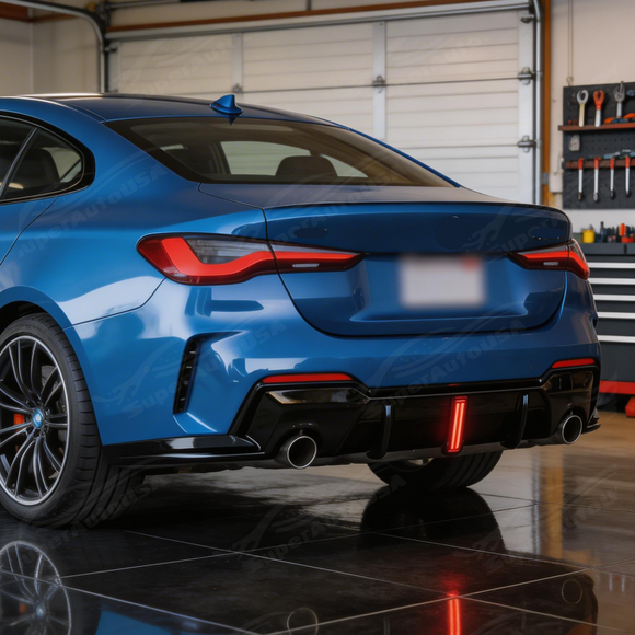 View of the plug-and-play wiring harness for the integrated LED brake light on the SuperAutoUSA diffuser
