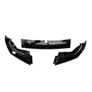 Detailed close-up of the automotive-grade mirror-finish gloss black clear coat on the SuperAutoUSA front lip