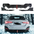 VTEN single exhaust rear diffuser with LED and corner splitter on a 2021 BMW G26