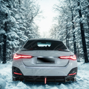 Close-up of the illuminated LED and rear corner splitter on VTEN diffuser