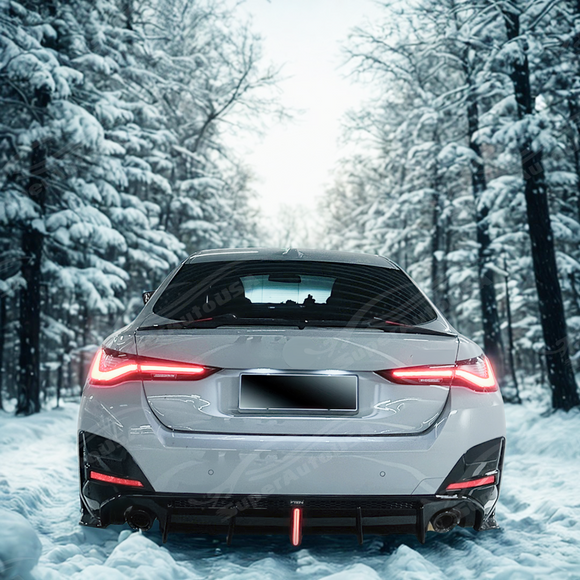 Close-up of the illuminated LED and rear corner splitter on VTEN diffuser