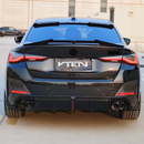 Gloss black VTEN dual rear diffuser with LED for BMW G26 2021-2025