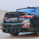 Durable glossy black material of VTEN dual rear diffuser with LED