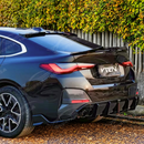 Durable glossy black material of VTEN dual exhaust rear kit for G26