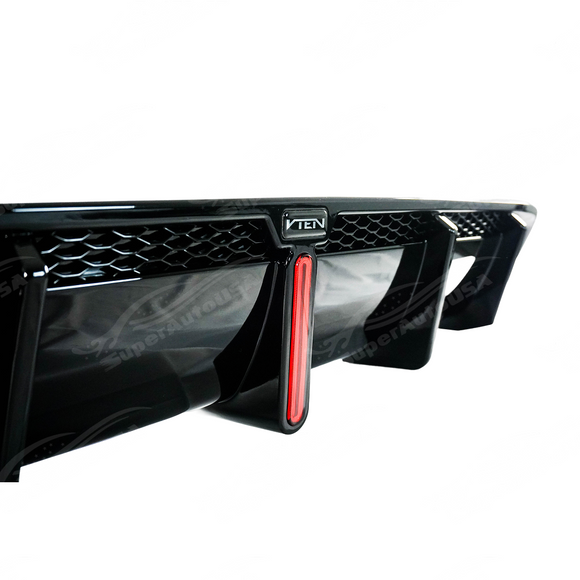 Underside view of VTEN dual diffuser with LED showing wiring