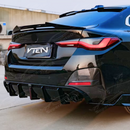 Uninstalled VTEN dual rear diffuser with LED, top view