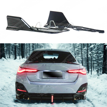 VTEN rear corner splitter aprons on a 2021 BMW G26