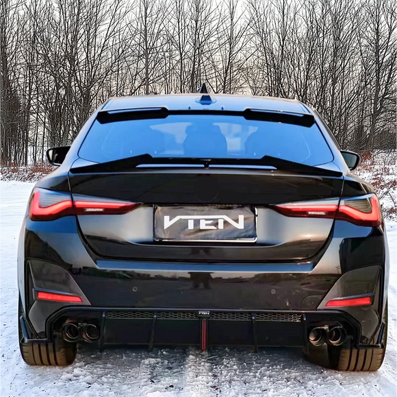 Gloss black VTEN rear splitter aprons for BMW G26 2021-2025