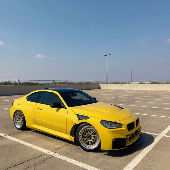 High-gloss carbon fiber AP style engine hood for BMW G42 2 Series 2022-2025