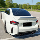 Close-up of the real carbon fiber weave on the G42 2 Series trunk cover