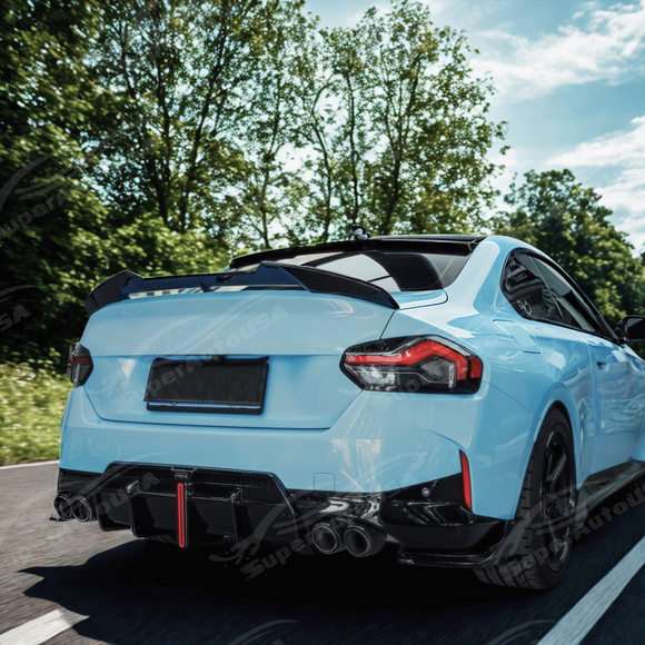 Detailed fins of the VTEN gloss black diffuser on G42