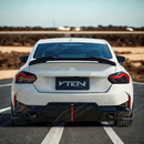 Rear three-quarter view of a G42 with VTEN rear spoiler