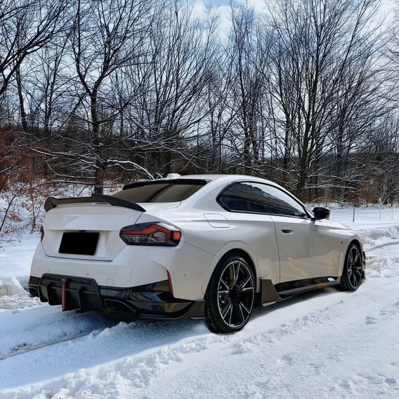 Gloss black VTEN roof lip spoiler for BMW G42 2022-2025