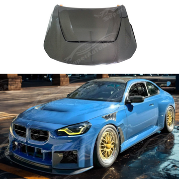 AP style real carbon fiber engine hood on a 2023 BMW G87 M2