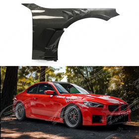Carbon fiber fender N style installed on a 2023 BMW M2 G87