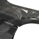 Detailed view of the N style integrated venting on the carbon fiber fender