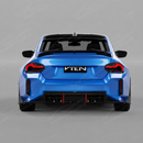 VTEN style gloss black rear diffuser with integrated LED brake light by SuperAutoUSA installed on a 2023 BMW M2 G87