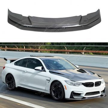SuperAutoUSA real carbon fiber GTS style front lower bumper splitter lip on a 2014 BMW M3