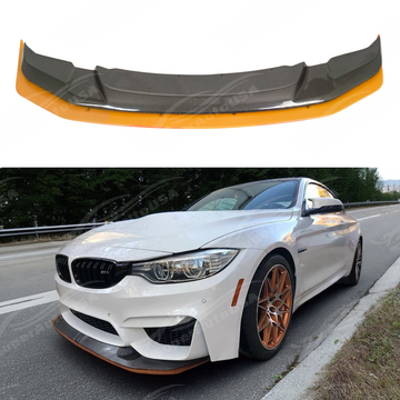 SuperAutoUSA front lip integrated on a black BMW M3