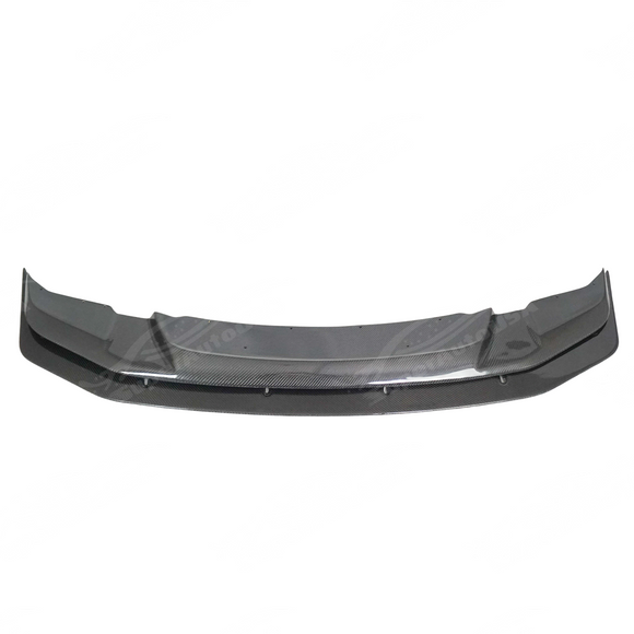 SuperAutoUSA real carbon fiber front splitter on a white BMW M4