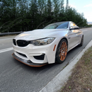 SuperAutoUSA real carbon fiber GTS style front lower bumper splitter in product packaging