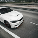 Performance-inspired SuperAutoUSA real carbon fiber front splitter on M4