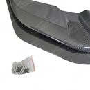 Uninstalled SuperAutoUSA real carbon fiber front splitter, top view
