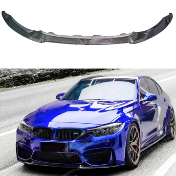 SuperAutoUSA real carbon fiber front splitter lip spoiler on a 2014 BMW M3
