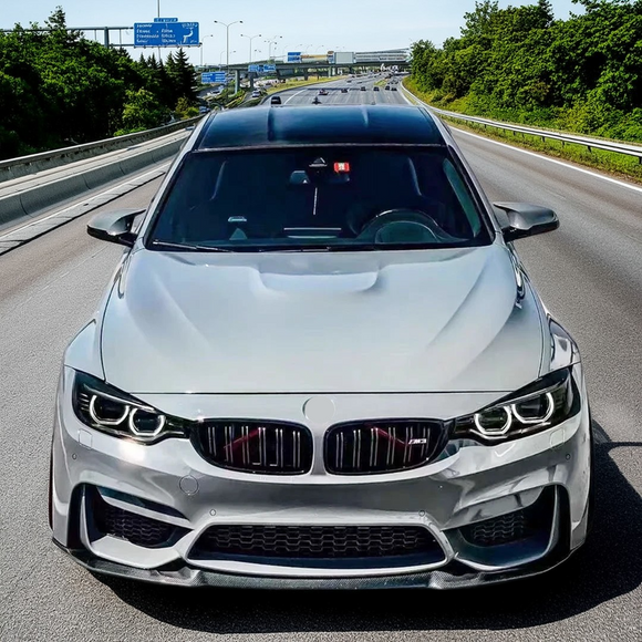 Sleek SuperAutoUSA front lip spoiler installed on a BMW M3