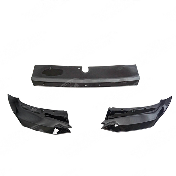 Uninstalled VTEN front bumper lower lip spoiler, top view