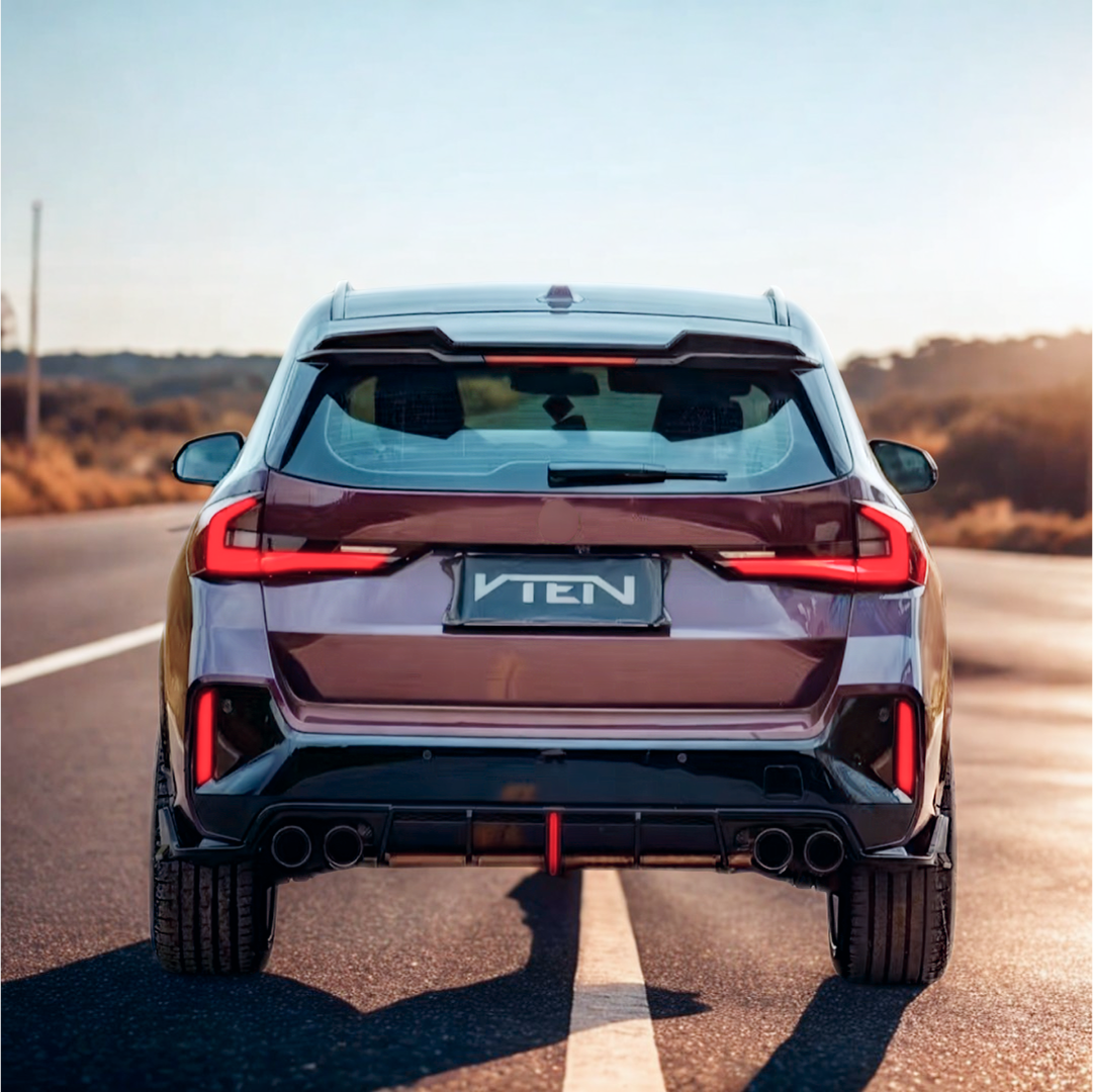 Fits BMW X1 U11 2023-2025 VTEN Rear Lower Bumper Diffuser With Red LED ...