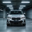 Detailed shot of the UV-resistant high-gloss black coating on the SuperAutoUSA X3 kidney grille