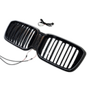 High-intensity LED perimeter glow of the SuperAutoUSA illuminated double-slat grille at night
