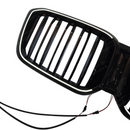 Standalone view of the uninstalled SuperAutoUSA gloss black illuminated grille for BMW X3 G01