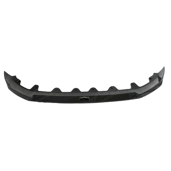 Standalone view of the uninstalled SuperAutoUSA gloss black front bumper lip for BMW X3 G45