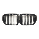 Direct front-facing view of the SuperAutoUSA M-Style double slat grille for 2023-2026 BMW X5
