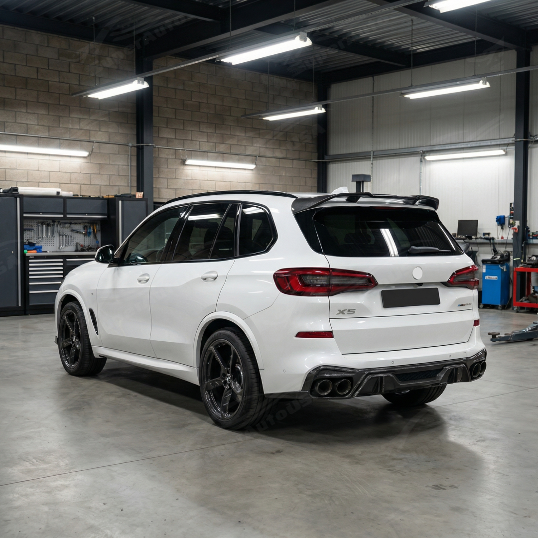 Fits 2019-2026 BMW X5 G05 Double Sided Real Carbon Fiber Rear Roof Spo ...