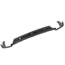 Close-up of the premium 3K twill real carbon fiber weave on the BMW X7 rear lip